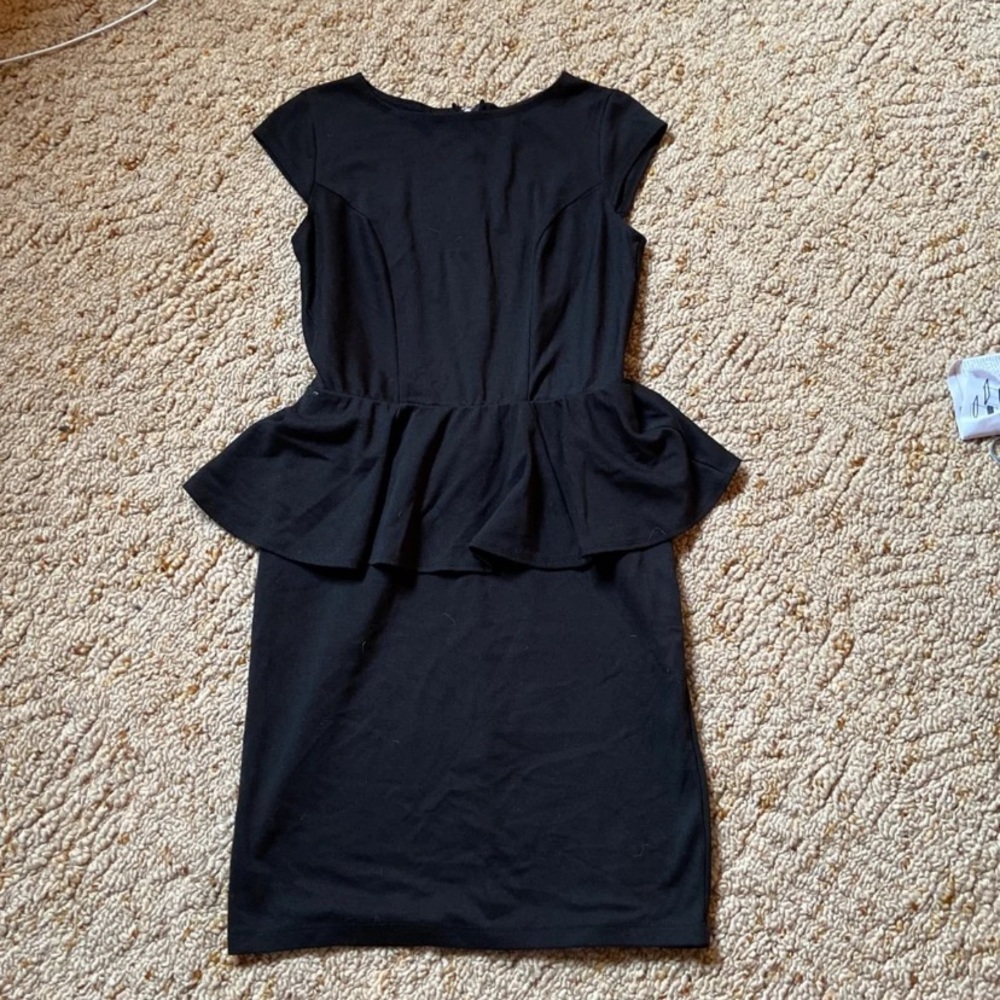 Black Peplum Dress